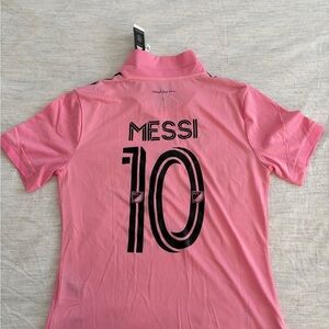 Inter Miami Soccer Messi Jersey Adidas Pink